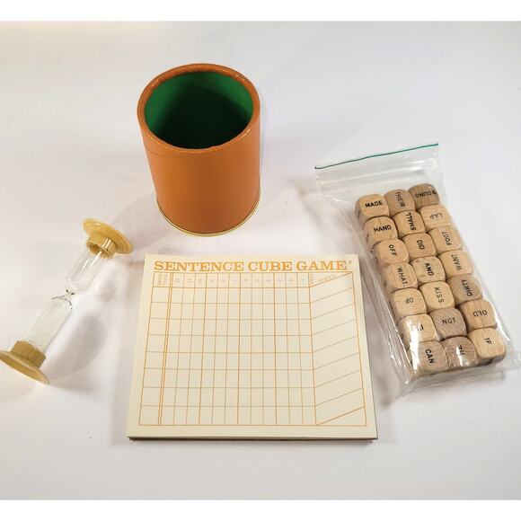 Vintage 1971 Scrabble Sentence Cube Board Game by Selchow & Righter - Picture 10 of 16